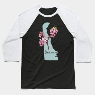 Delaware Flower Peach Blossom Baseball T-Shirt